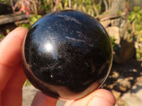 Polished Schorl Black Tourmaline Spheres x 4 From Madagascar