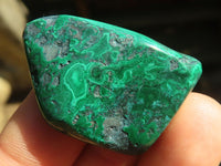 Polished Small Malachite Tumble Stones  x 20 From Congo - Toprock Gemstones and Minerals 