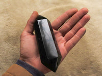 Polished Double Terminated Black Basalt Points  x 3 From Madagascar - TopRock