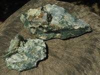 Natural Rough Green Mtorolite Specimens  x 2 From Zimbabwe - TopRock