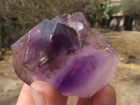 Polished Gorgeous Selection Of Smokey Window Amethyst Quartz Crystals  x 4 From Ankazobe, Madagascar - TopRock