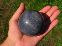 Polished Lazulite Hearts & Sphere x 3 From Madagascar - TopRock