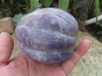 Polished Purple Lepidolite Pumpkin Carvings  x 4 From Zimbabwe - Toprock Gemstones and Minerals 