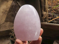 Polished Rare Blue Rose Quartz Standing Free Forms  x 2 From Ambatondrazaka, Madagascar - TopRock