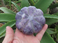 Polished Purple Lepidolite Pumpkin Carvings  x 4 From Zimbabwe - Toprock Gemstones and Minerals 