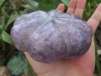 Polished Purple Lepidolite Pumpkin Carvings  x 4 From Zimbabwe - Toprock Gemstones and Minerals 