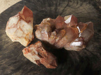 Natural Red Hematoid Phantom Quartz Clusters  x 3 From Karoi, Zimbabwe - TopRock