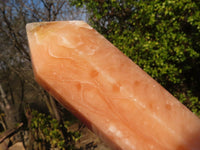 Polished Orange Twist Calcite Tower x 1 From Maevantanana, Madagascar