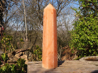 Polished Orange Twist Calcite Tower x 1 From Maevantanana, Madagascar