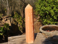 Polished Orange Twist Calcite Tower x 1 From Maevantanana, Madagascar