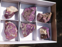 Natural Metallic Purpurite Cobbed Specimens  x 6 From Erongo, Namibia - Toprock Gemstones and Minerals 