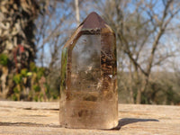 Polished Wispy Phantom Smokey Quartz Points x 20 From Madagascar