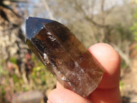 Polished Wispy Phantom Smokey Quartz Points x 20 From Madagascar