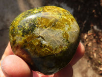 Polished Green Opal Galet / Palm Stones x 12 From Antsirabe, Madagascar