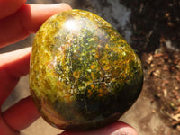 Polished Green Opal Galet / Palm Stones x 12 From Antsirabe, Madagascar