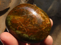 Polished Green Opal Galet / Palm Stones x 12 From Antsirabe, Madagascar