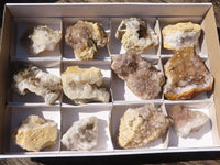 Natural Golden Limonite / Lemonite Quartz Clusters With Goethite Inclusions  x 12 From Zambia - Toprock Gemstones and Minerals 