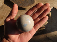 Polished Blue Spotted Spinel Quartz Spheres x 6 From Madagascar