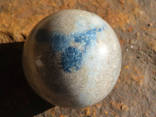 Polished Blue Spotted Spinel Quartz Spheres x 6 From Madagascar