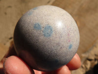 Polished Blue Spotted Spinel Quartz Spheres x 6 From Madagascar