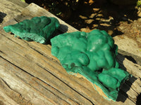 Natural Botryoidal Malachite Specimens  x 2 From Congo