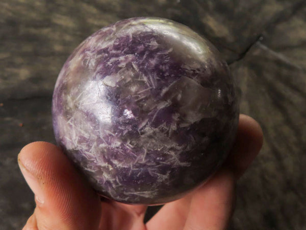 Polished Purple Lepidolite Mica Spheres  x 4 From Madagascar - TopRock