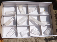 Polished Icy Clear Quartz Points  x 12 From Madagascar - TopRock