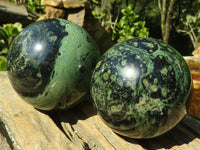 Polished Stromatolite / Kambamba Jasper Spheres  x 2 From Madagascar - Toprock Gemstones and Minerals 