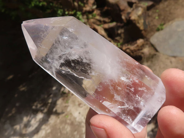 Polished Icy Clear Quartz Points  x 12 From Madagascar - TopRock