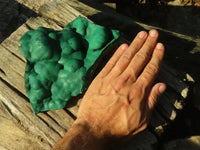 Natural Botryoidal Malachite Specimens  x 2 From Congo