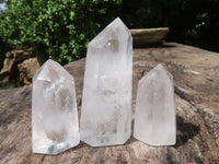 Polished Icy Clear Quartz Points  x 12 From Madagascar - TopRock