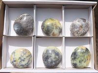 Polished Dendritic Opal Palm Stones  x 6 From Madagascar - TopRock