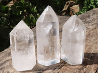 Polished Icy Clear Quartz Points  x 12 From Madagascar - TopRock