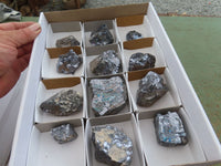 Natural Rare Silver Lead Galena Specimens  x 12 From Namibia - Toprock Gemstones and Minerals 