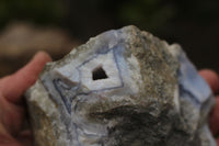 Natural Blue Lace Agate Geode Specimens  x 5 From Nsanje, Malawi - TopRock