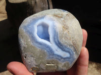 Polished Blue Lace Agate Standing Free Forms  x 3 From Nsanje, Malawi - Toprock Gemstones and Minerals 