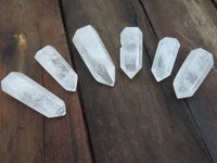 Polished Clear Quartz Crystal Points  x 6 From Madagascar - Toprock Gemstones and Minerals 