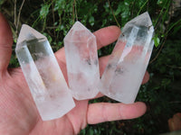 Polished Clear Quartz Crystal Points  x 6 From Madagascar - Toprock Gemstones and Minerals 