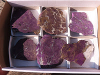 Polished  Metallic Purpurite Slices With Matte Finish x 6 From Erongo, Namibia