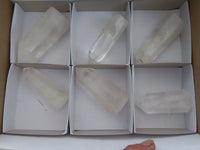 Polished Clear Quartz Crystal Points  x 6 From Madagascar - Toprock Gemstones and Minerals 