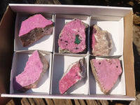 Natural Pink Salrose Cobaltion Dolomite Specimens  x 6 From Kakanda, Congo