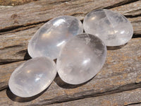 Polished Girasol Pearl Quartz Palm Stones  x 12 From Ambatondrazaka, Madagascar - TopRock