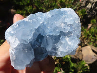 Natural Blue Celestite Crystal Specimens  x 6 From Sakoany, Madagascar - Toprock Gemstones and Minerals 