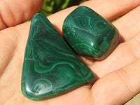 Polished Small Malachite Tumble Stones  x 24 From Congo - Toprock Gemstones and Minerals 