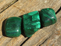 Polished Small Malachite Tumble Stones  x 24 From Congo - Toprock Gemstones and Minerals 