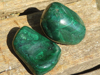 Polished Small Malachite Tumble Stones  x 24 From Congo - Toprock Gemstones and Minerals 