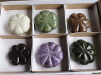 Polished Mixed Stone Pumpkin Carvings  x 6 From Zimbabwe - TopRock