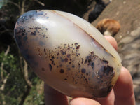 Polished Semi Translucent Dendritic Agate Standing Free Forms  x 4 From Moralambo, Madagascar - TopRock