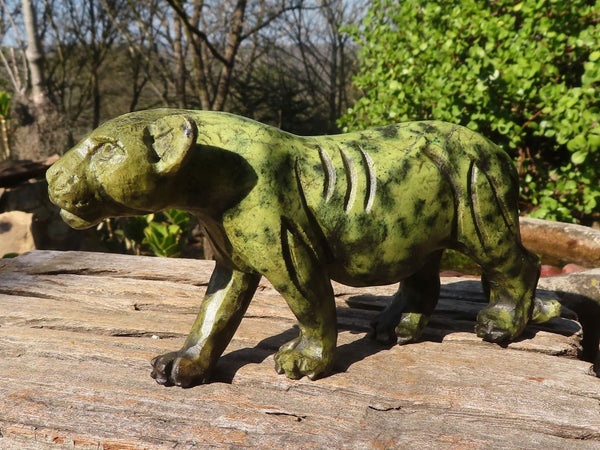 Polished  Leopard Stone Lioness Carving  x 1 From Zimbabwe