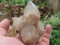 Natural Cascading White Phantom Quartz Clusters  x 3 From Luena, Congo - Toprock Gemstones and Minerals 